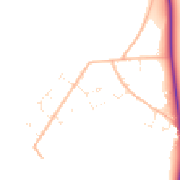 Daytime road noise heatmap for SP9 7TJ