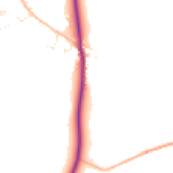 Daytime road noise heatmap for SP9 7UX