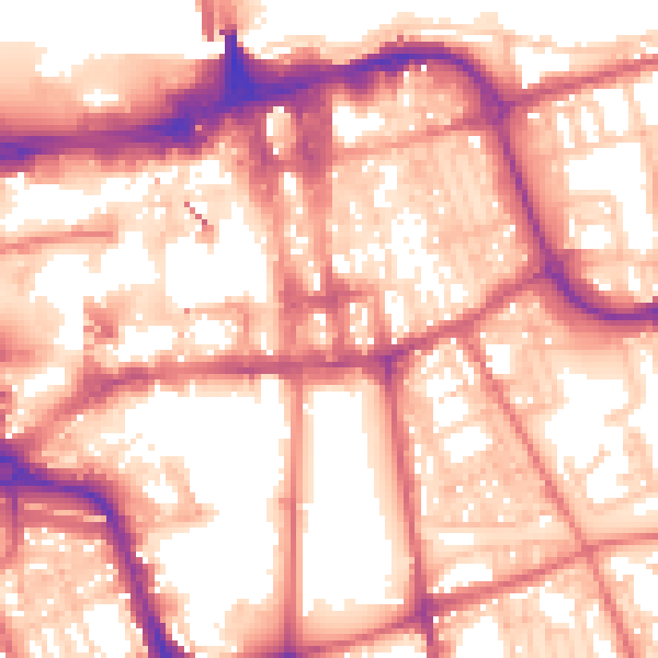 Daytime road noise heatmap for SR1 1AH