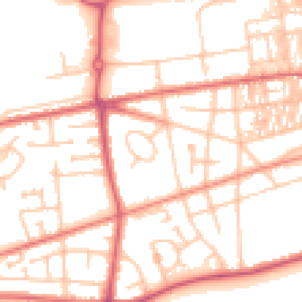 Daytime road noise heatmap for SR4 0AB