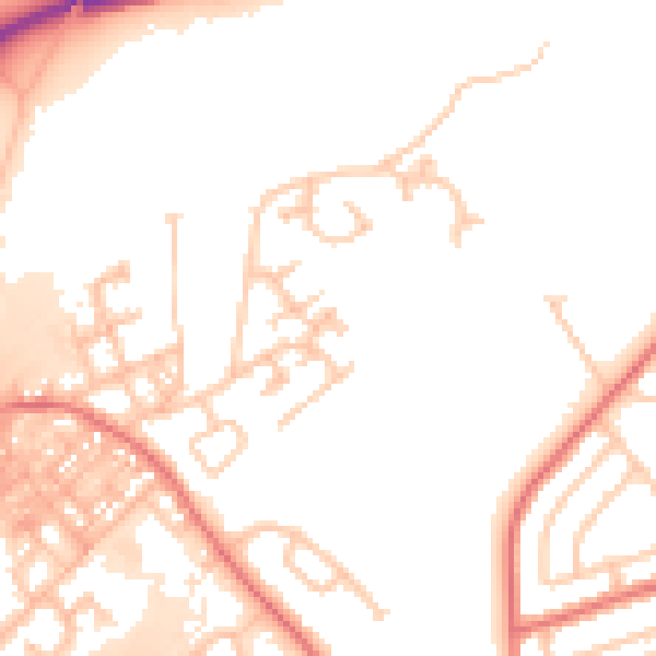 Daytime road noise heatmap for SR4 0AP