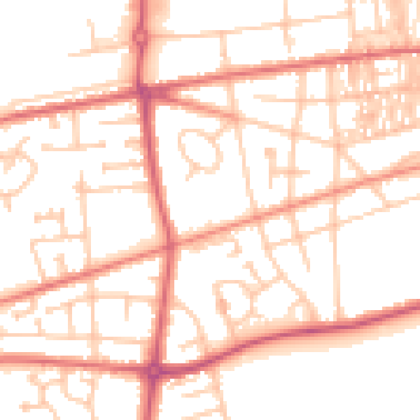 Daytime road noise heatmap for SR4 0FA