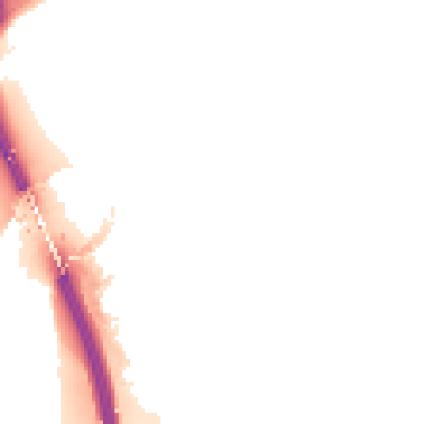 Night-time road noise heatmap for SR4 0PF