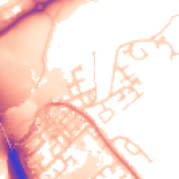 Daytime road noise heatmap for SR4 0QD