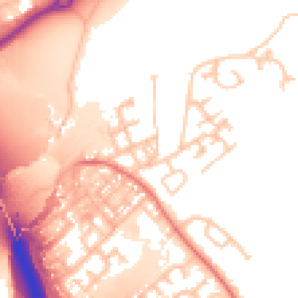 Daytime road noise heatmap for SR4 0QR