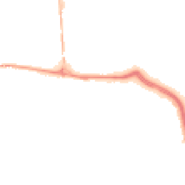 Night-time road noise heatmap for SR4 6EE