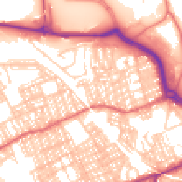 Daytime road noise heatmap for SR4 6EN