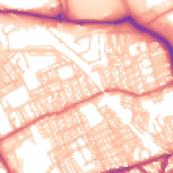 Daytime road noise heatmap for SR4 6EW