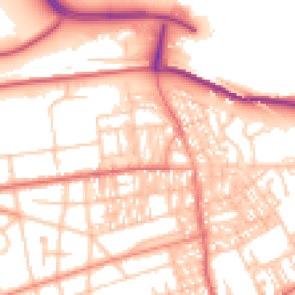 Daytime road noise heatmap for SR4 6SZ