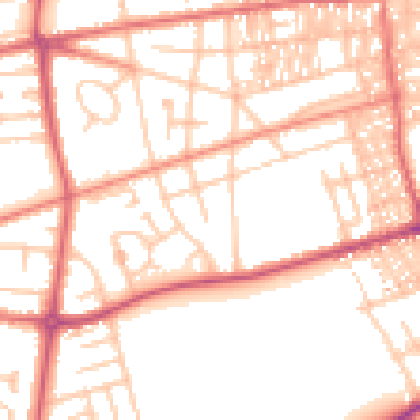 Daytime road noise heatmap for SR4 6XE