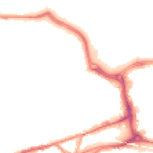 Night-time road noise heatmap for SR4 7AF