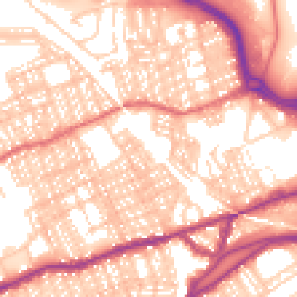 Daytime road noise heatmap for SR4 7BS