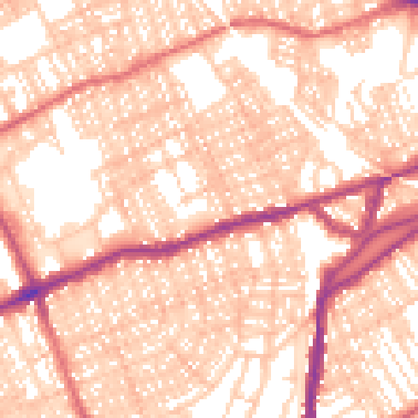 Daytime road noise heatmap for SR4 7DT