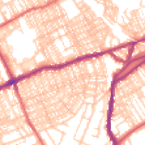 Daytime road noise heatmap for SR4 7HT