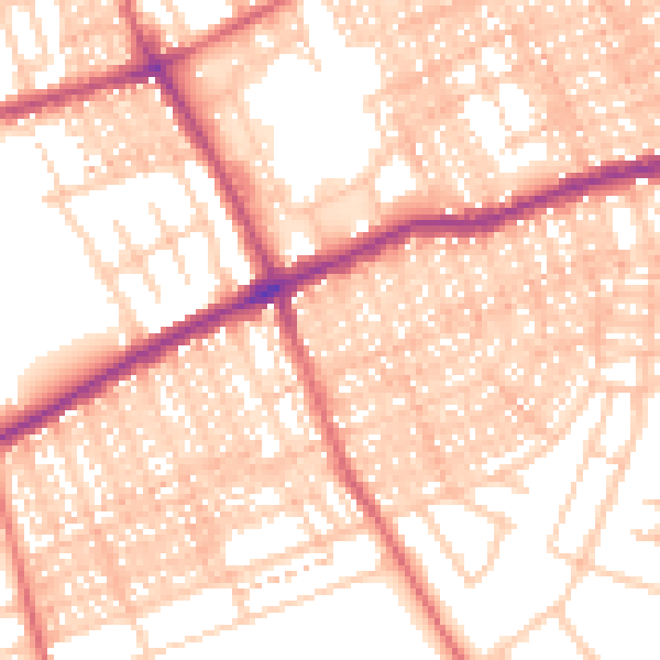 Daytime road noise heatmap for SR4 7RG