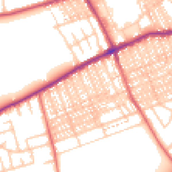 Daytime road noise heatmap for SR4 7RY