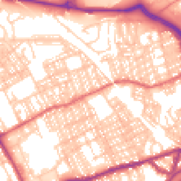 Daytime road noise heatmap for SR4 7XU