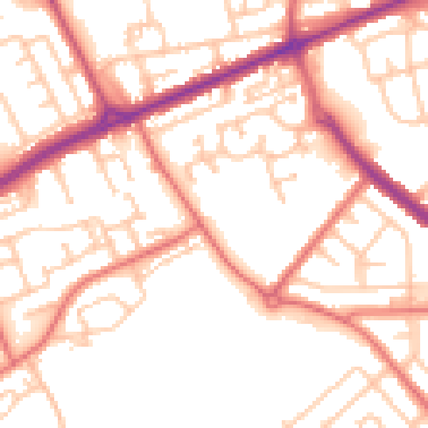 Daytime road noise heatmap for SR4 8HR