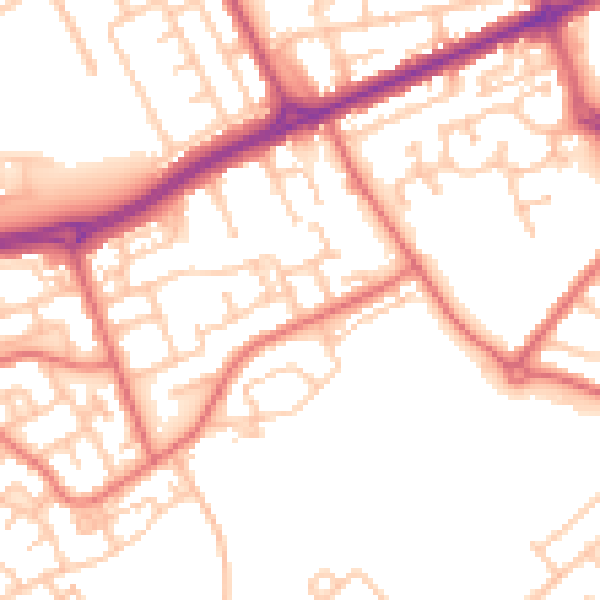 Daytime road noise heatmap for SR4 8LE