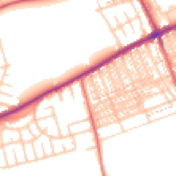 Daytime road noise heatmap for SR4 8PZ