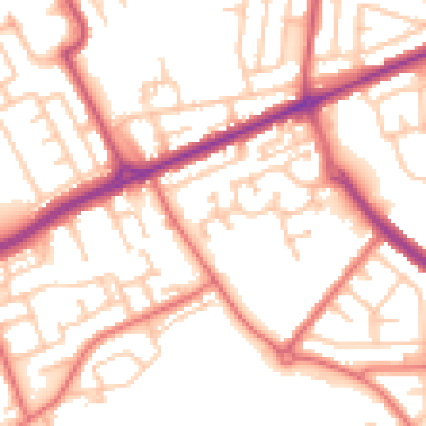 Daytime road noise heatmap for SR4 8RR
