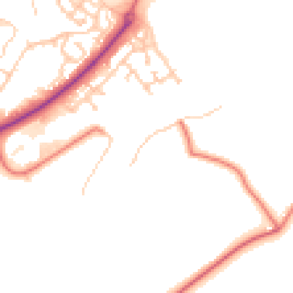 Daytime road noise heatmap for SR4 9JU
