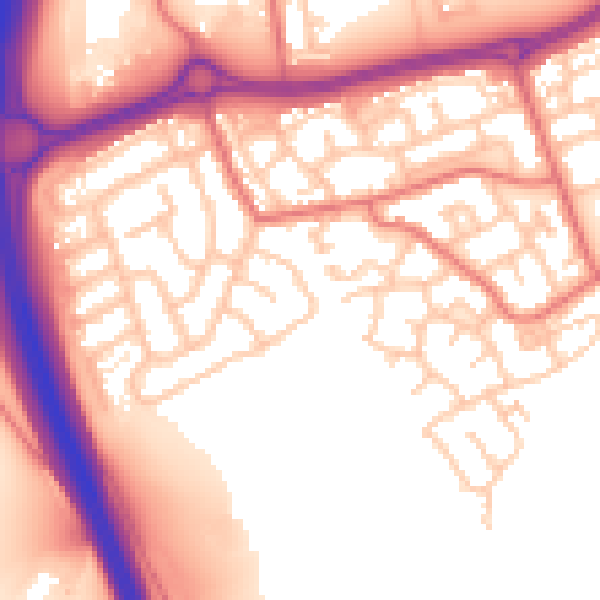 Daytime road noise heatmap for SR4 9NT