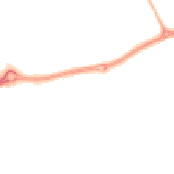 Night-time road noise heatmap for SR4 9PW