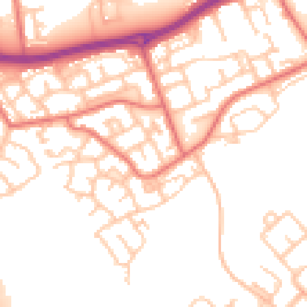 Daytime road noise heatmap for SR4 9QU