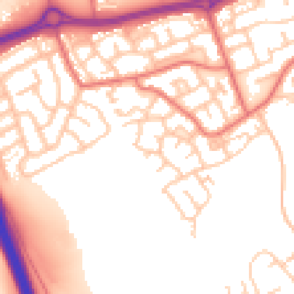Daytime road noise heatmap for SR4 9RT