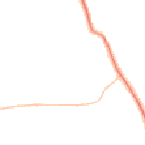Night-time road noise heatmap for SR6 7RJ