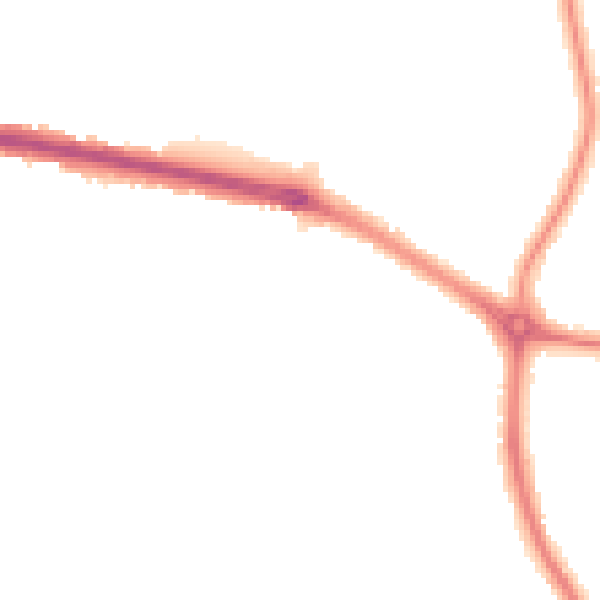 Night-time road noise heatmap for SS0 0RJ