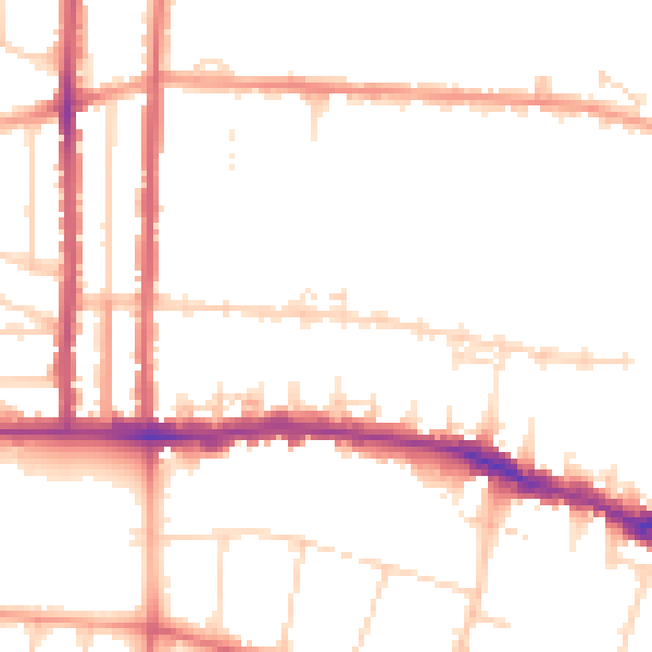 Daytime road noise heatmap for SS0 9PX