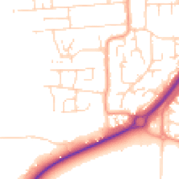 Daytime road noise heatmap for SS12 0NZ