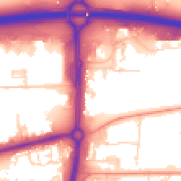 Daytime road noise heatmap for SS13 1AL