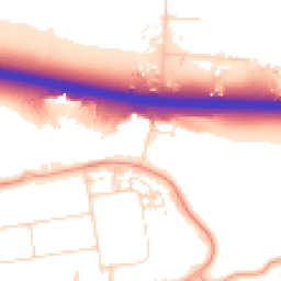 Daytime road noise heatmap for SS13 1EB