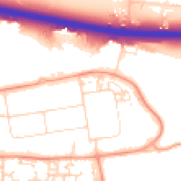 Daytime road noise heatmap for SS13 1QF