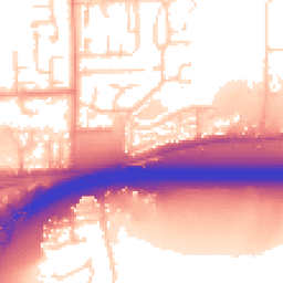 Daytime road noise heatmap for SS13 2AQ