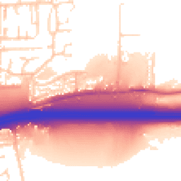 Daytime road noise heatmap for SS13 2DF