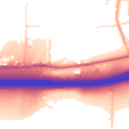 Daytime road noise heatmap for SS13 2DT