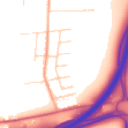 Daytime road noise heatmap for SS13 2HY