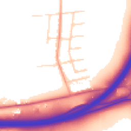 Daytime road noise heatmap for SS13 2JD
