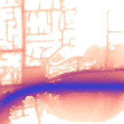 Daytime road noise heatmap for SS13 2NJ