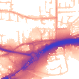 Daytime road noise heatmap for SS13 3AU