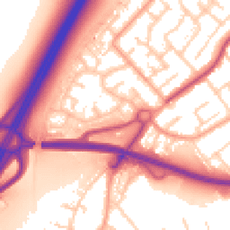 Daytime road noise heatmap for SS17 8QN