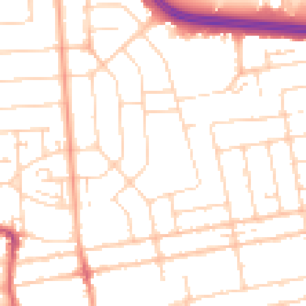 Daytime road noise heatmap for SS2 4AD