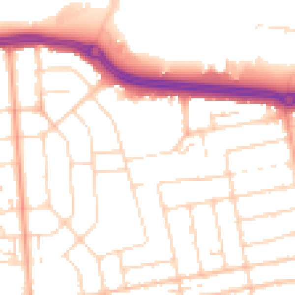 Daytime road noise heatmap for SS2 4BE