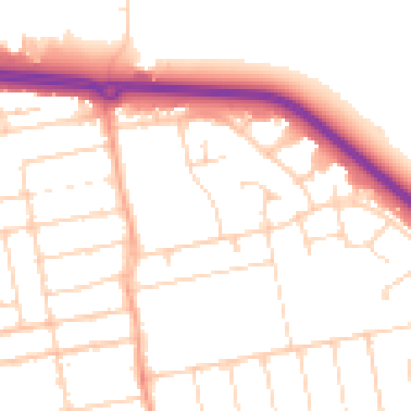 Daytime road noise heatmap for SS2 4QR