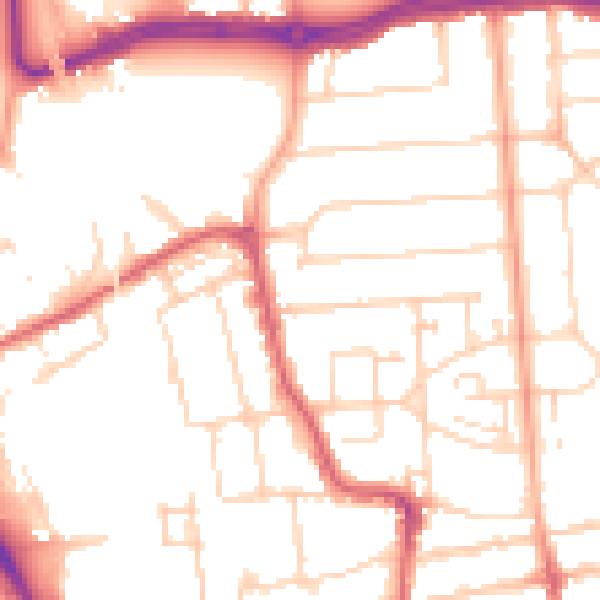 Daytime road noise heatmap for SS2 5EJ
