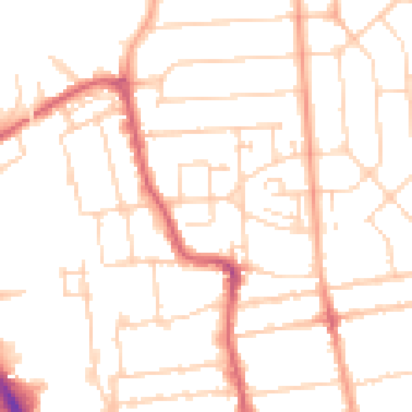 Daytime road noise heatmap for SS2 5HF